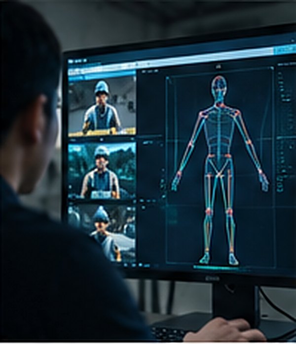 Reviewing pose data on screen