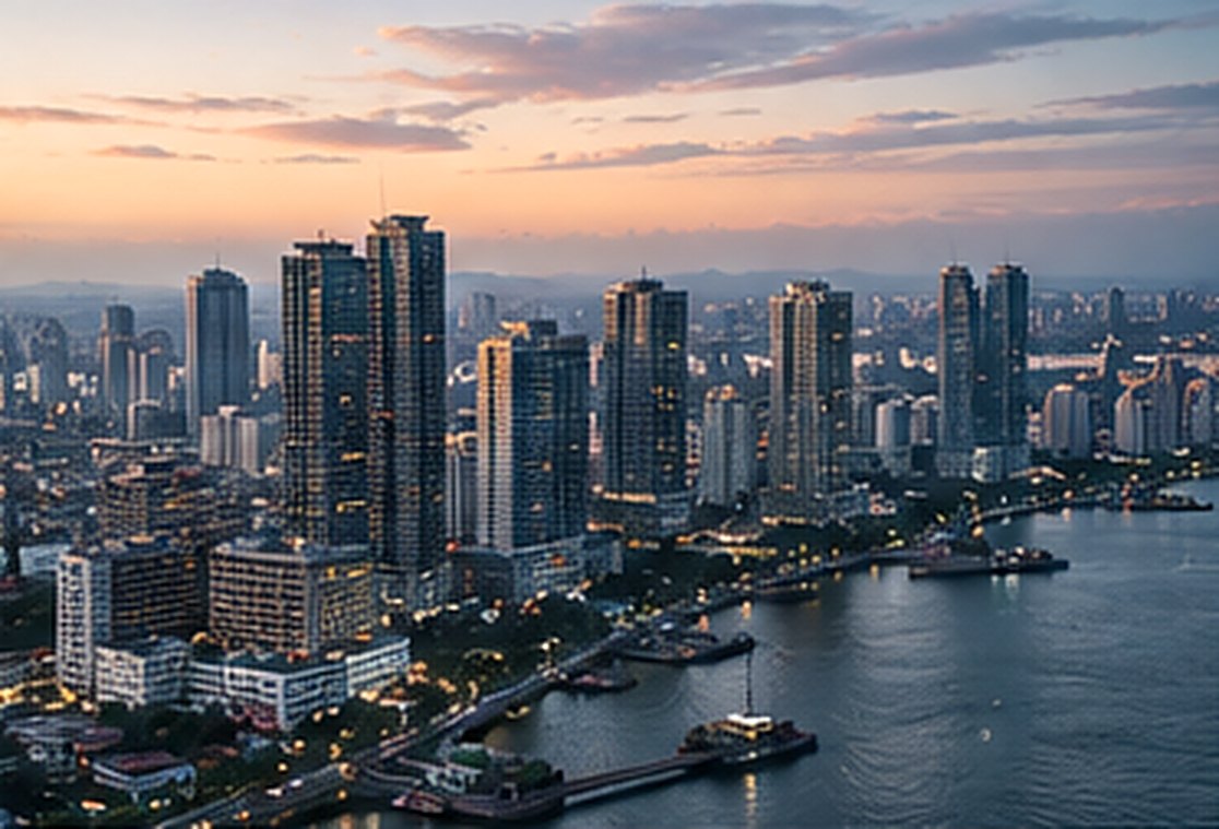 Manila skyline at dusk